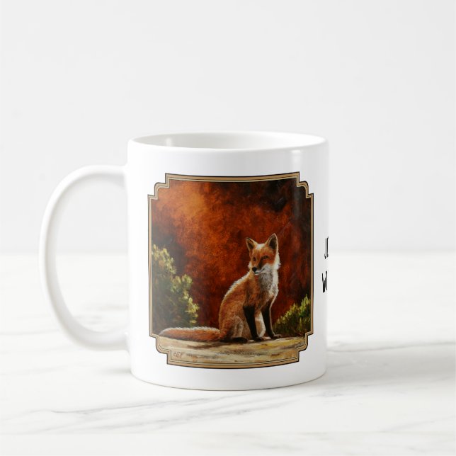 Cute Red Fox Sitting In the Sun Kaffeetasse (Links)