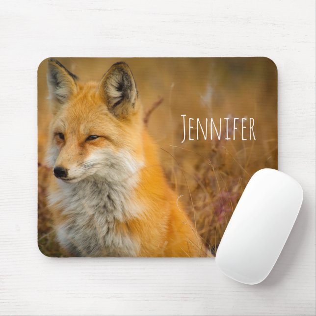 Cute Red Fox Wilderness Nature Fotograf Mousepad (Mit Mouse)