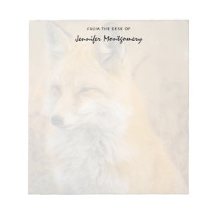 Cute Red Fox Wilderness Nature Fotograf Notizblock