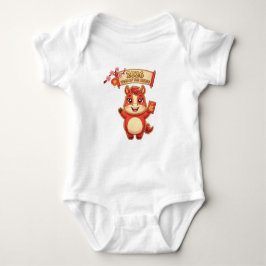 Cute Red Horse 2026 Year Of Te Horse Baby Strampler