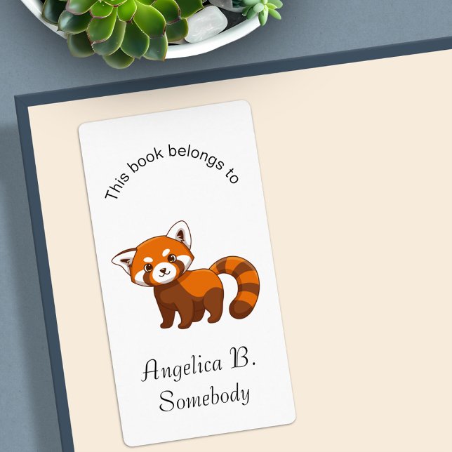 Cute Red Panda Bookplate (Von Creator hochgeladen)