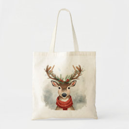Cute Reindeer Christmas Budget Tote Bag Tragetasche