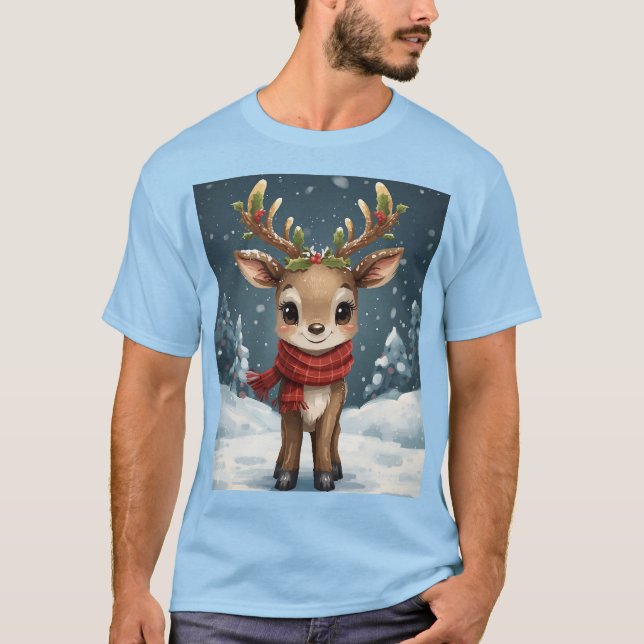 Cute reindeer christmas for festive outfits T-Shirt (Vorderseite)