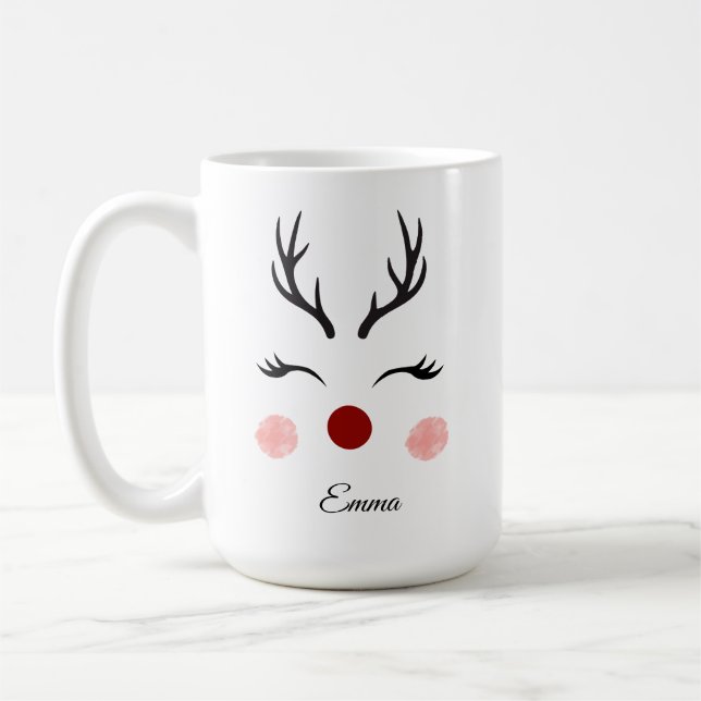 Cute Reindeer Christmas  Kaffeetasse (Links)
