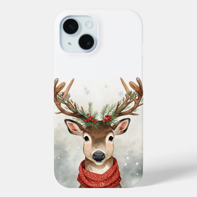 Cute Reindeer Christmas Phone Case For Fun winter (Rückseite)