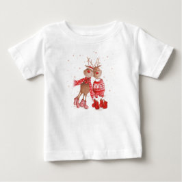 Cute Reindeer Christmas Sweatshirt – Cozy 3D Baby T-shirt