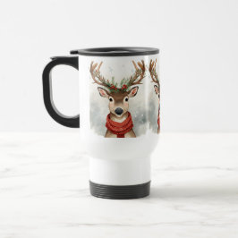 Cute Reindeer Christmas Travel Mug For Cozy Winter Reisebecher