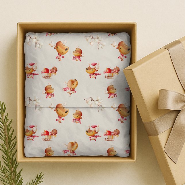 Cute Reindeer Holiday Seidenpapier (Von Creator hochgeladen)