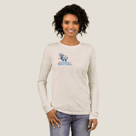 Cute Reindeer Merry Christmas T-Shirt | Custom Hol Tri-Blend Shirt