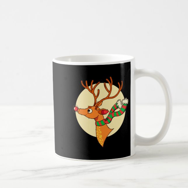 Cute Reindeer Merry Xmas Merry Christmas Happy New Kaffeetasse (Rechts)