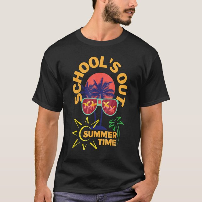 Cute Retro Last Day Of School Schools Out For Summ T-Shirt (Vorderseite)