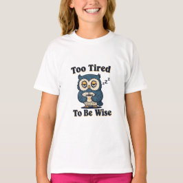 Cute Retro Owl Girls Graphic T-Shirt