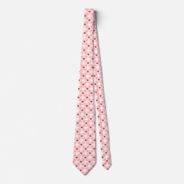 Cute Retro Pink Heart Gingham Plaid pattern Krawatte