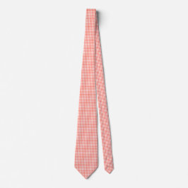 Cute Retro Red Gingham Plaid pattern Krawatte