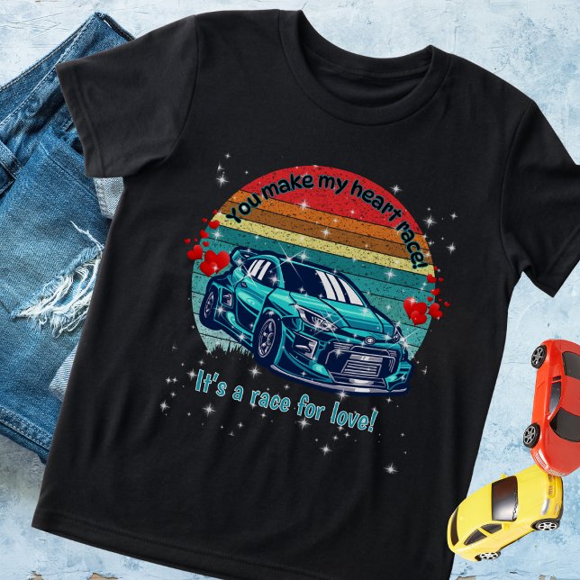 Cute Retro Sun Kids Valentines Car Tri-Blend Shirt (Von Creator hochgeladen)