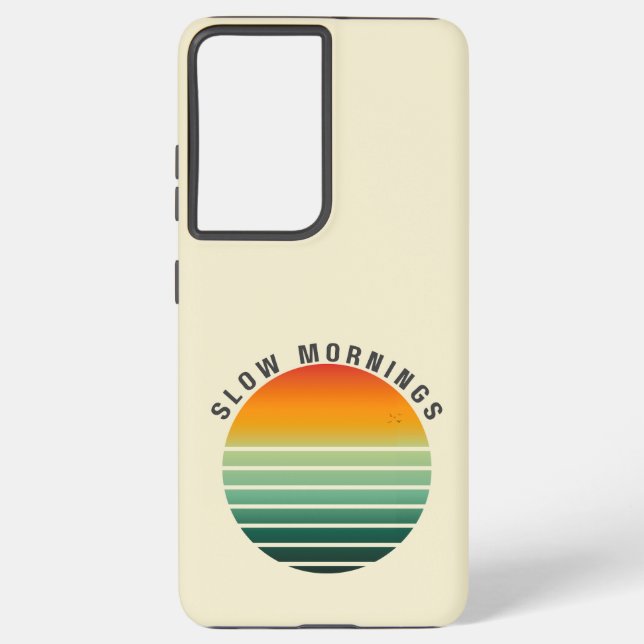 Cute Retro Sunset Phone Case Samsung Galaxy Hülle (Rückseite)