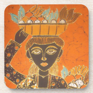 Cute Retro Van Gogh Vintage Lady Portrait.jpg Untersetzer