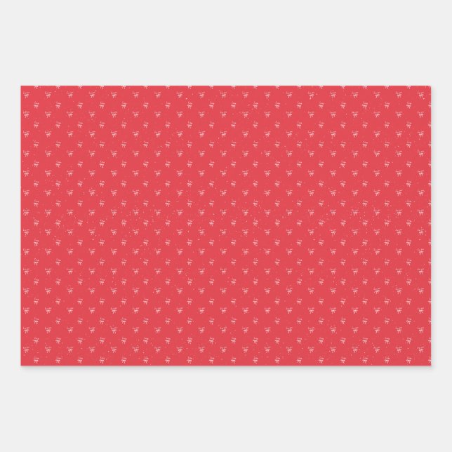 Cute Ribbon Love Seamless Pattern Wrapping Paper,  Geschenkpapier Set (Vorderseite)