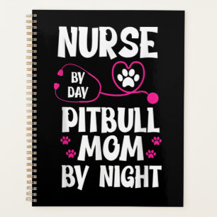 Cute RN Nurse Pit Bull Mom Paw Dog Puppy Lover Planer