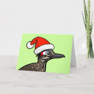 Cute Roadrunner Santa Claus Feiertagskarte