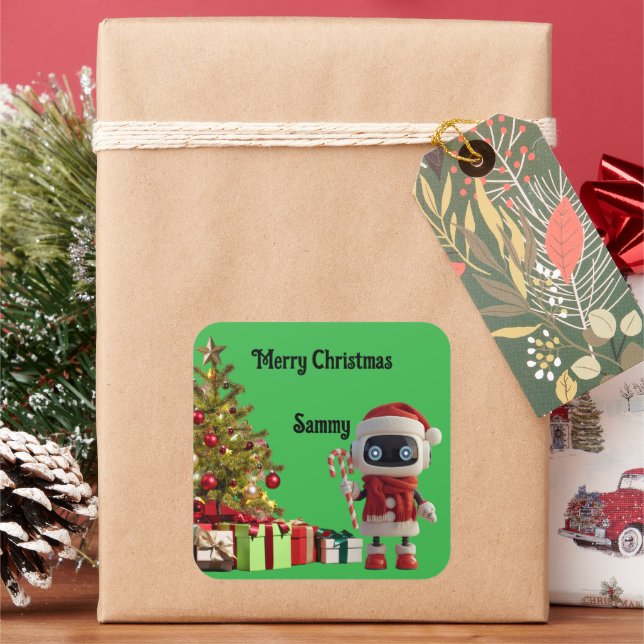 cute robot Christmas holiday Sticker (Feiertag)