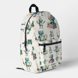 Cute robot storybook illustration kidd bedruckter rucksack