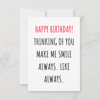 Cute romantic happy birthday card dankeskarte