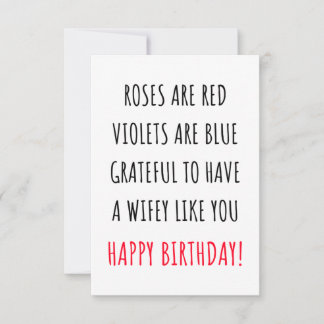 Cute romantic happy birthday card for her, wife  dankeskarte