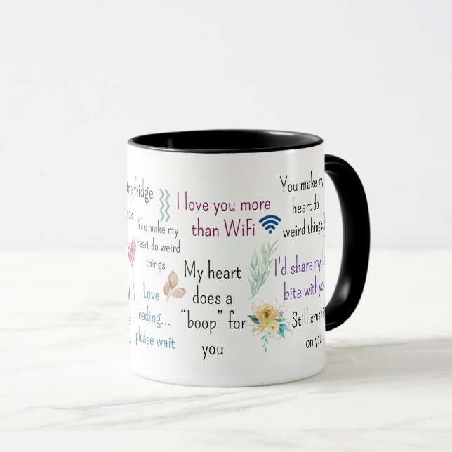 Cute Romantic Quotes Aesthetic Mug Art Tasse (VorderseiteRechts)
