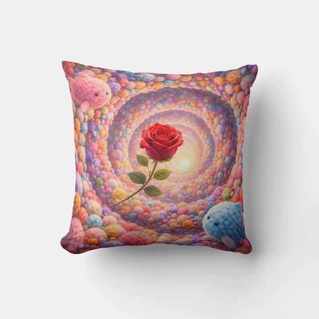 Cute Rose Fantasy Pillow For Girls Kids Kissen (Vorderseite)