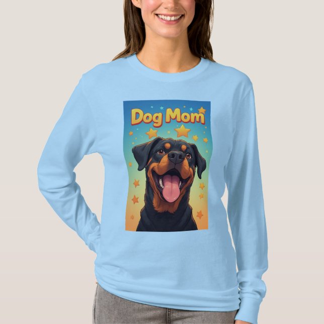 Cute Rottweiler Portrait For Dog Lovers And Gifts T-Shirt (Vorderseite)