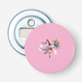 Cute Round Gnome in Pink Tutu Men's T-Shirt Flaschenöffner