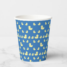 Cute Rubber Duck Modern Blue Baby Shower Pappbecher