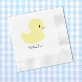 Cute Rubber Duck Personalized Baby Shower Custom Serviette