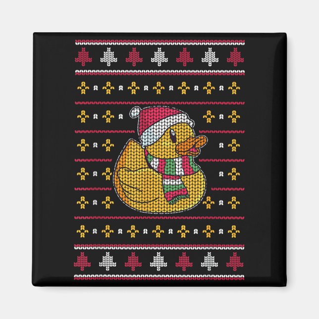 Cute Rubber Duckie Duck Christmas Santa Clause  Magnet (Vorne)