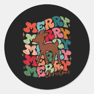 Cute Rudolph The Red Nosed Reindeer Christmas Spec Runder Aufkleber