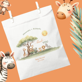 Cute safari animals gender neutral baby shower geschenktütchen