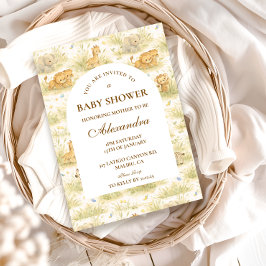 Cute Safari Baby Animals Storybook Jungle Einladung