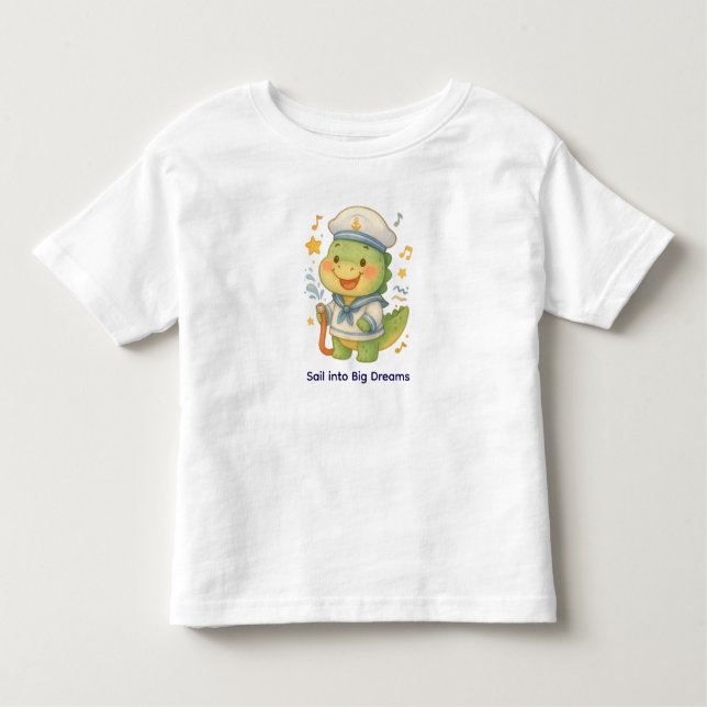 Cute Sailor Dinosaur – Dino Jobs Kleinkind T-shirt (Vorderseite)