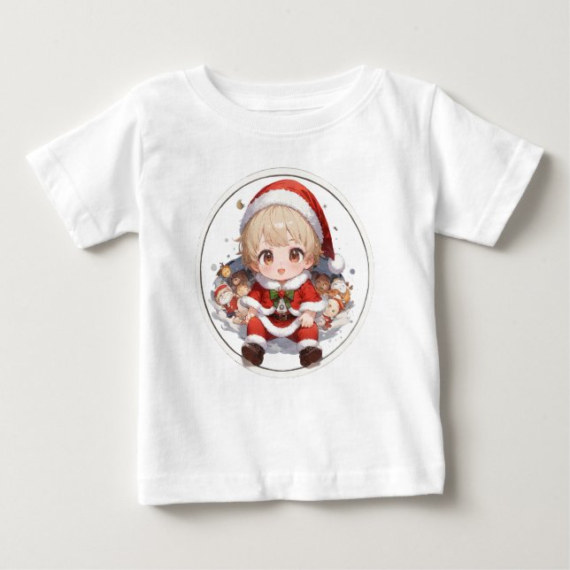 Cute Santa Baby T-Shirt - Christmas Infant Jersey  (Vorderseite)