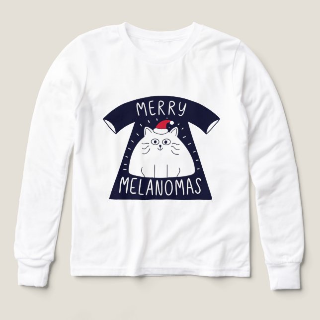 Cute Santa Cat Melanomas Christmas  (Design Vorderseite)