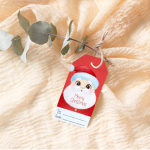 Cute Santa Christmas Gift Tag Geschenkanhänger