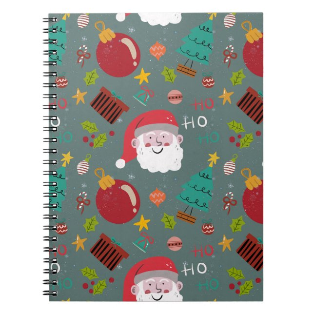 Cute Santa Christmas Notebook Notizblock (Vorderseite)