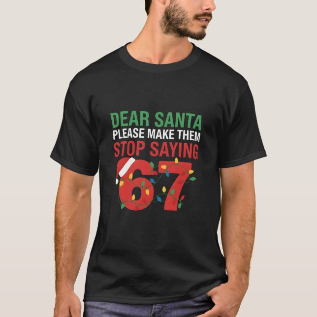 Cute Santa Christmas Quote Festive Winter Family T-Shirt (Vorderseite)
