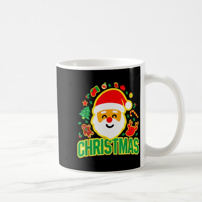 Cute Santa Claus Christmas Festive Holiday Xmas De Kaffeetasse (Rechts)