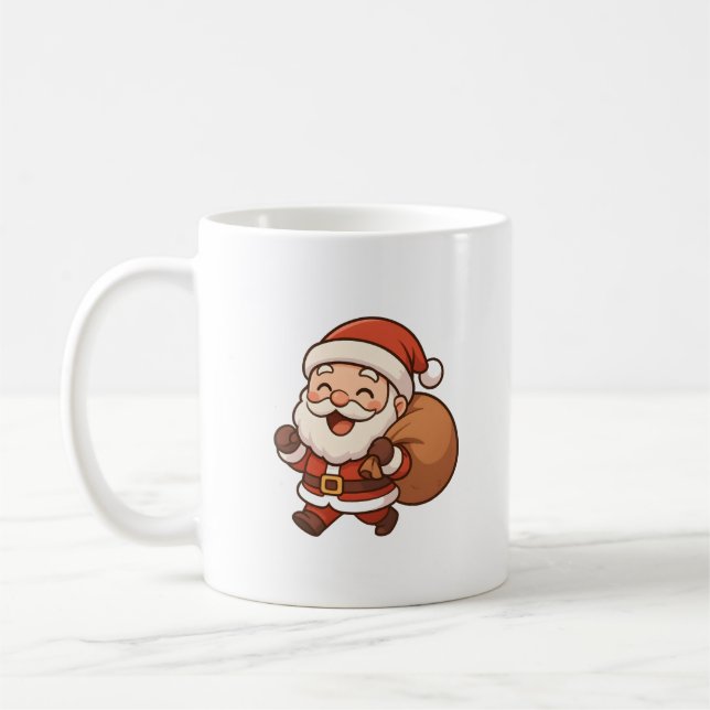 Cute Santa Claus Christmas Mug Kaffeetasse (Links)