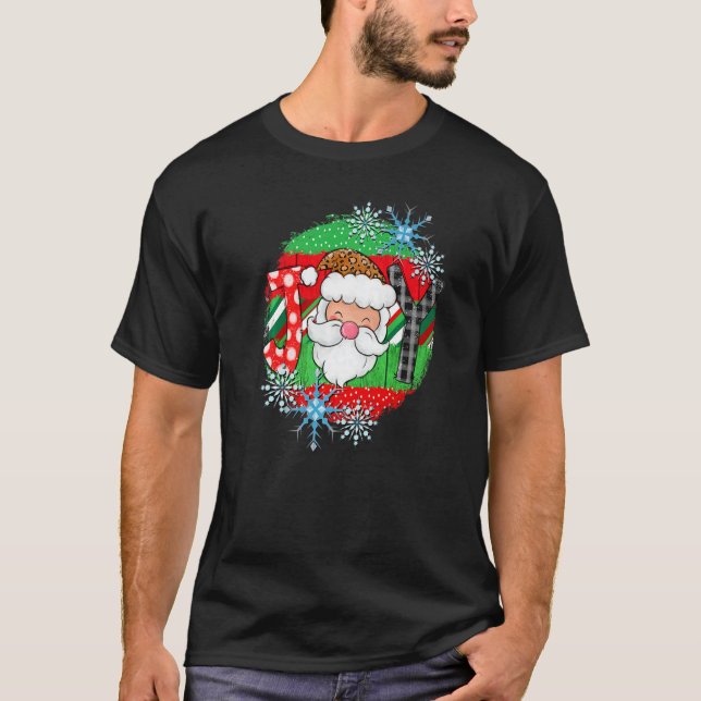 Cute Santa Claus JOY Christmas Holiday Jolly St Ni T-Shirt (Vorderseite)