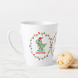 Cute Santa Dino Merry Christmas  Milchtasse