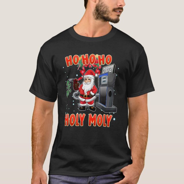 Cute Santa Meme  Christmas Santa Gas Pump T-Shirt (Vorderseite)