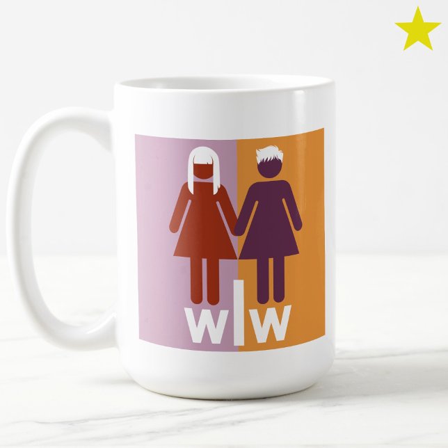Cute Sapphic WLW Lesbians Pride Flag Colors Kaffeetasse (Von Creator hochgeladen)